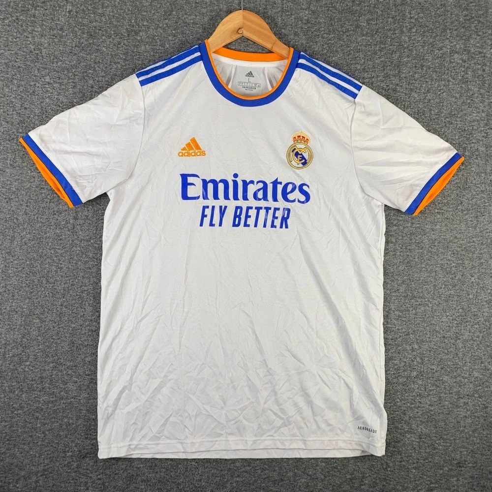 Real Madrid Jersey Men Large Adidas 2021 Champions League Home Playera UCL